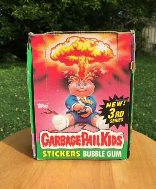 1985 Topps Garbage Pail Kids Series 3 Empty Box Gpk