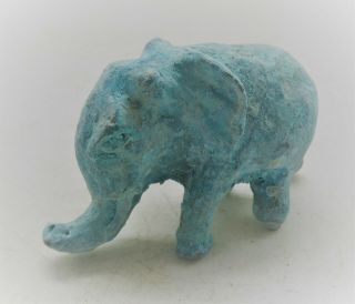 Very Interesting Ancient Near Eastern Bronze Elephant Statuette