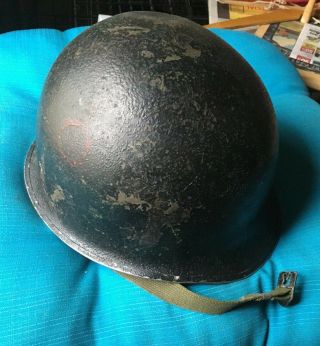 Helmet,  Wwii Era Swivel Bale /loop Us M1 Helmet With Complete Liner