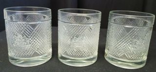 Ralph Lauren Glass Cup Cocktail Whiskey 3x Set Of 3