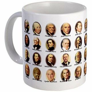 11oz Mug First 44 Us Presidents With Names - Printed Ceramic Coffee Tea Cup Gift