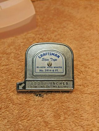 Vintage Craftsman 3914 Slim Tape Measure - 6 " Feet Made In Usa