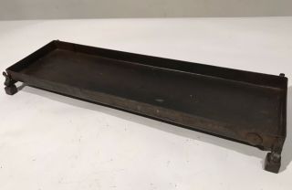 Jan Barboglio Hand Forged Iron Footed Candle Foyer Tray Handmade 15.  5” X 5”