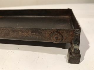 Jan Barboglio Hand Forged Iron Footed Candle Foyer Tray Handmade 15.  5” X 5” 3