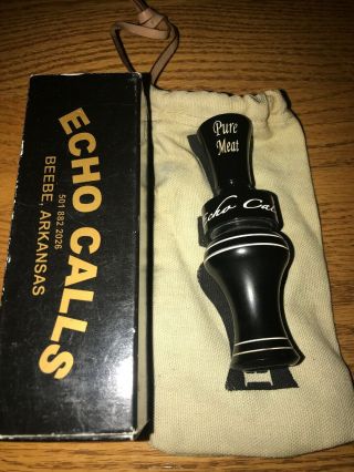 Vintage Echo Micarta Duck Call With A Acrylic Pure Meat Incert