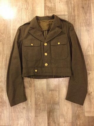 Ww2 Us Army Military Wool Jacket Coat Serge? Blouse 36l 1942?