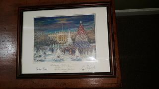 George H W Bush Presidential Christmas Card 1992 Signed By George And Barbara