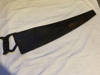 Vintage 30” Ice Saw With Cast Iron Handle