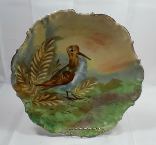 Antique Ldbc Flambeau Limoges France Hand Painted Signed Pheasant Cabinet Plate