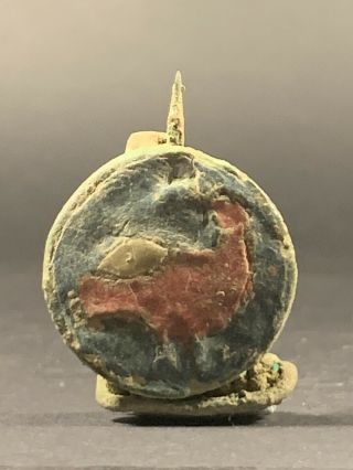 Ancient Roman Enamelled Fibula Brooch Depicting Bird - Circa 200 - 300 Ad
