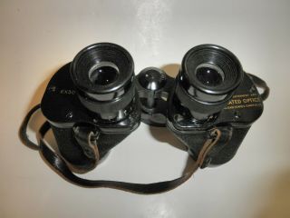 Us Navy Bu Ships Mark 33 6x30 Ww2 Binoculars With A Leather Carrying Case