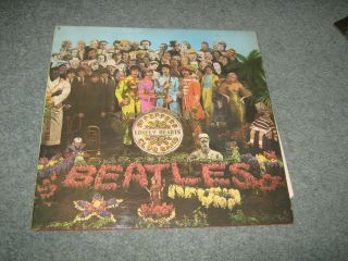 Beatles Sgt Peppers 1st Press Orig 1967 Uk Mono Vinyl Lp,  Cutouts Pmc7027 Exc