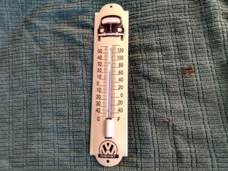 Porcelain Vw Service Wall Thermometer Shop Garage Temperature Gauges