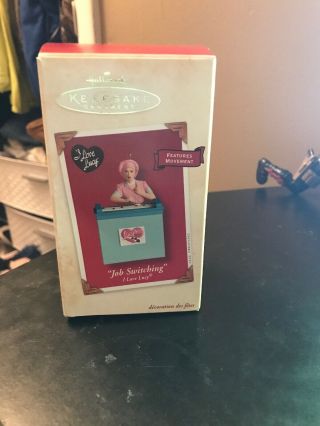 2002 Hallmark Ornament - I Love Lucy - Job Switching - Features Movement