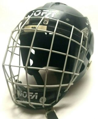 JOFA Hockey Goalie CAGE 381 SR,  HELMET 390 Black 55 - 62 Vintage Sports Gear 2