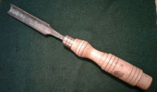 Vintage Buck Brothers Curved Gouge Wood Carving Chisel Tool Woodworking Lathe