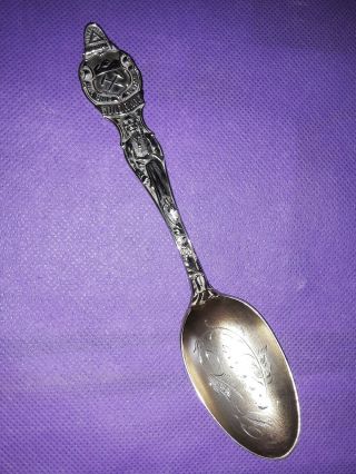 Wallace Sterling Silver Souvenir Spoon Denver Native American Indian Incredible