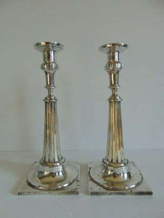 Coin Silver Federal Period Candlesticks - Early 19th Century