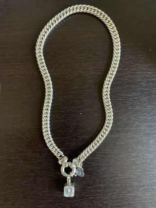 Vintage Designer Harlene Korey Kalibre Sterling Silver 16 Inch Pendant Necklace