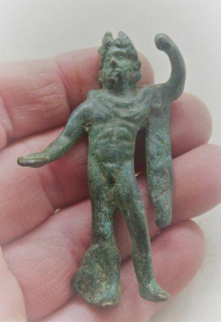 Museum Quality Ancient Roman Bronze Statuette Of Zues Throwing Thunder