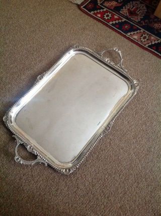 A VERY GOOD SOLID SILVER TEA TRAY BY ATKIN BROTHERS SHEFFIELD 1934 160 Oz. 2