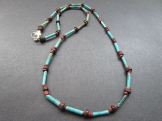 Nile Ancient Egyptian Faience Amulet Mummy Bead Necklace Ca 1000 Bc