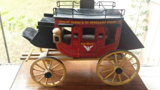 1986 " Wells Fargo Overland Stagecoach " Model U.  S.  Mail Signed Oscar M Cortes
