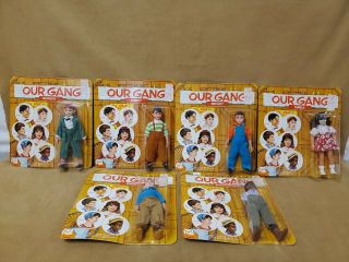 Vintage Mego 1975 Our Gang Dolls Complete Set Of 6 Little Rascals