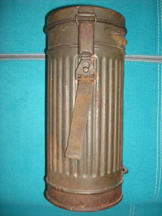 German Gas Mask Container Box Canister Wh Ww2