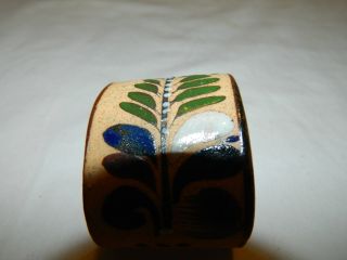 8 HAND CRAFTED & PAINTED POTTERY NAPKIN RINGS SIGNED NETZI MEXICO 3