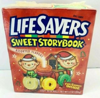 Htf Vintage 90s Lifesavers Sweet Storybook 8 Rolls Lifesavers Factory Nos