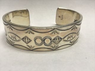 Vtg Harrison Yazzie Navajo Sterling Silver Turquoise Cuff Bracelet 6.  5 " 65.  8g