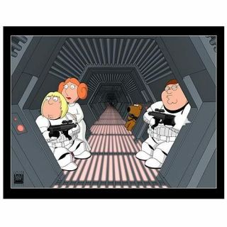 Star Wars Family Guy Not So Great Escape Pix - Cel Fine Art Print