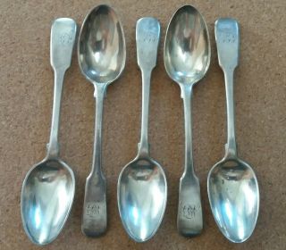 5 Paul Storr Antique Georgian Silver Tea Spoons London 1815