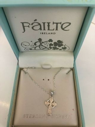 Failte Celtic Sterling Silver Necklace From Ireland
