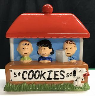Peanuts Snoopy Charlie Brown Lucy Linus Cookie Jar By Westland Giftware