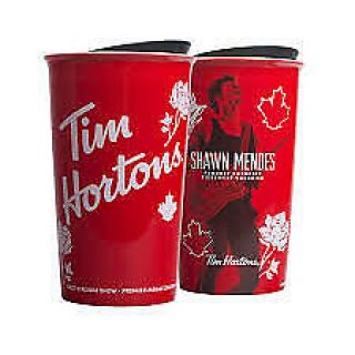 Shawn Mendes Tim Hortons Ceramic Mugs Limited Edition - Red With Bonus Cups
