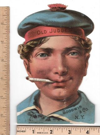 Old Judge Cigarettes Major & Knapp Sailor Red Hatband Goodwin & Co.  Trade Card