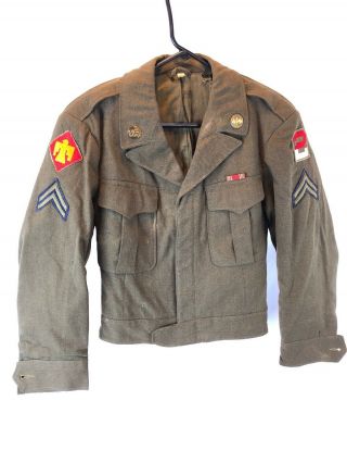 Wwii Ww2 Us Ike Coat,  2nd Army,  45th Infantry Division,  Uniform,  Jacket,  War
