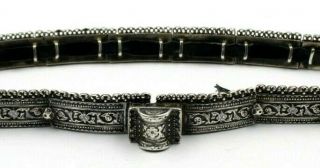 Late 1800s Antique Silver Russian Imperial Organic Repousse Belt Stunning 6425