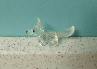 Swarovski Crystal Glass Miniature Fox Figurine