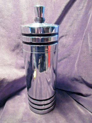 Vintage Chase Usa Stainless Steel 12 " Cocktail Shaker Ca