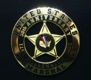 USMS US MARSHALS SPECIAL OPERATIONS GROUP COMMEMORATIVE 2001 BADGE IN LUCITE 2