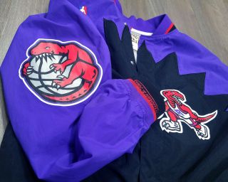 Authentic 1995 - 96 NBA Mitchell & Ness Toronto Raptors Vintage Warm - Up Jacket 2