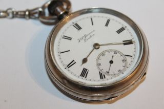 Antique J W Benson Silver Pocket Watch