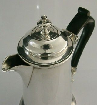 English Solid Sterling Silver Coffee Hot Water Pot 1915 Antique 306g