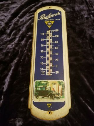 Vintage Classic Packard Motor Cars Advertising Thermometer
