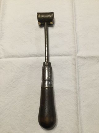 Antique Brass Hammer • Vintage Tinsmith Machinist Blacksmith Forge Anvil