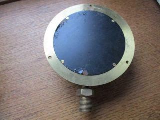 Vintage Large Heavy Brass Engineering Steam Pressure Gauge Dial Dewrance boxed 3