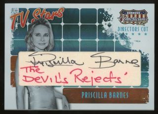 2008 Donruss Americana Tv Stars Directors Cut Priscilla Barnes Signed Auto 82/99